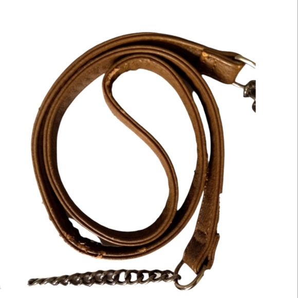 Express women's Purse Faux Leather tan Studded Messenger/Crossbody, Medium. - Picture 4 of 14